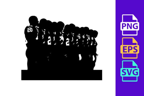 American Football Team Huddle Silhouette: Unleash Dynamic Energy