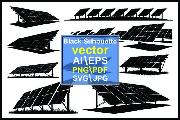 Clean Energy Vectors: Mastering Solar Panel Silhouettes