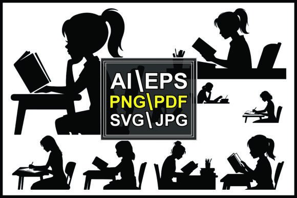 Creative Silhouettes: Girls Reading and Writing for Designers