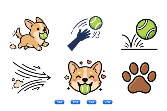 Cute Corgi Tennis SVG: A Playful Vector for Pet Brands
