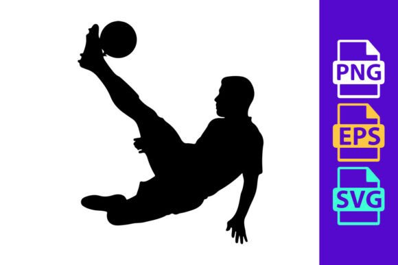 Dynamic Energy: The Power of a Soccer Player Silhouette