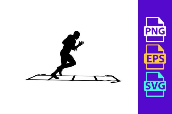Elevate Your Sports Branding: Agility Ladder Training Meets Vector Design