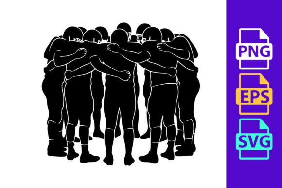 Energize Your Designs with Dynamic Football Silhouette Clipart