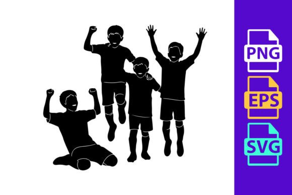 Four Joyful Children: A Dynamic Silhouette for Energetic Designs