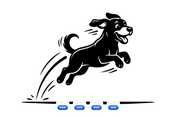Happy Jumping Dog Clipart: Bring Energetic Joy to Your Designs