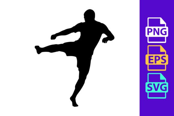 Martial Arts Silhouette of a Person Perf: Capturing Dynamic Energy in Design