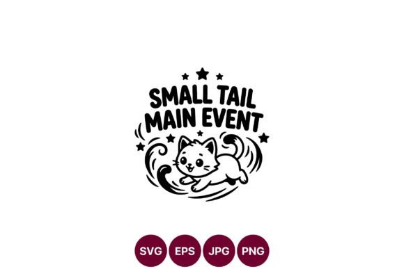 Playful Cat Small Tail Design: A Dynamic Vector for Energetic Branding