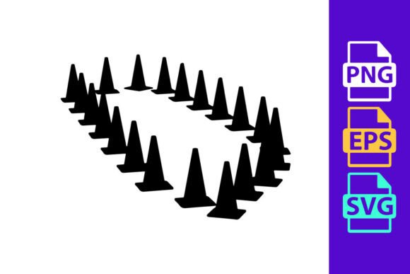 Small Black Plastic Traffic C Clipart: Dynamic Vector Design