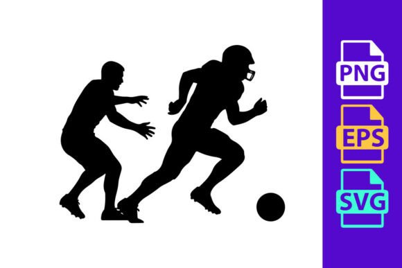 Two Soccer Players in Action: Dynamic Design Asset